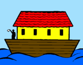 Disegno Arca di Noè  pitturato su Amerigo I