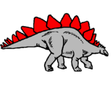 Disegno Stegosaurus  pitturato su jacopo