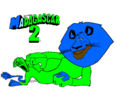 Disegno Madagascar 2 Alex pitturato su fabiana
