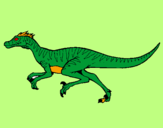 Disegno Velociraptor  pitturato su eleonora