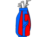 Disegno Bastoni da golf pitturato su bu doria