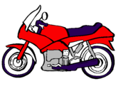 Disegno Motocicletta  pitturato su Sasha