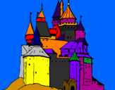 Disegno Castello medievale  pitturato su alessandro2