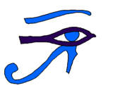 Disegno Occhio di Horus  pitturato su pistulino 67
