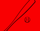Disegno Mazza da baseball e Pallina  pitturato su roberto
