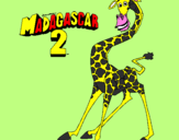 Disegno Madagascar 2 Melman pitturato su alessio