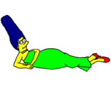 Disegno Marge pitturato su noemy