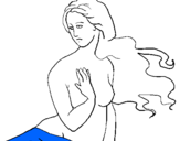 Disegno Venere pitturato su Ylenia