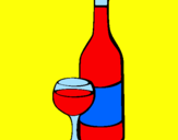 Disegno Vino pitturato su martina