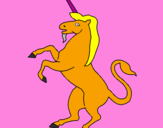 Disegno Unicorno pitturato su chiara