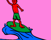 Disegno Surf pitturato su eva