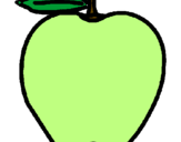 Disegno mela  pitturato su Elisa