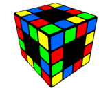 Disegno Cubo di Rubik pitturato su cristo farò colombo