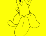 Disegno Banana pitturato su uno