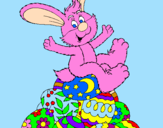 Disegno Coniglio di Pasqua pitturato su VANESSA