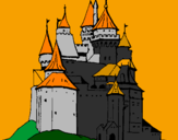 Disegno Castello medievale  pitturato su giovanna
