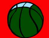 Disegno Pallone da pallacanestro pitturato su r64