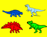 Disegno Dinosauri di terra  pitturato su CHICCO