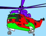 Disegno Elicottero di salvataggio  pitturato su ale