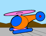 Disegno Piccolo elicottero pitturato su gianmarco
