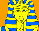 Disegno Tutankamon pitturato su FEDERICO