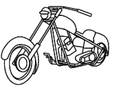 Disegno Motocicletta pitturato su MARTIN