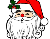 Disegno Faccione Babbo Natale  pitturato su giulia12345