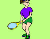 Disegno Ragazza che gioca a tennis  pitturato su jennifer