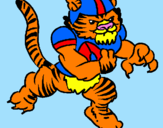 Disegno Giocatore tigre  pitturato su Lisa