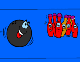 Disegno Boccia da bowling  pitturato su Elisabeth