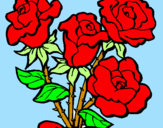 Disegno Mazzo di rose  pitturato su arisbeth paredes ceballos