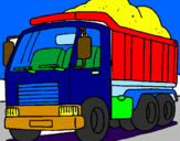 Disegno Camion da carico  pitturato su ROMOLO