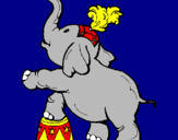 Disegno Elefante  pitturato su maria rita
