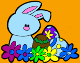 Disegno Coniglietto di Pasqua  pitturato su arisbeth paredes 