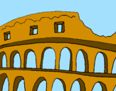 Disegno Colosseo pitturato su Federica  posa99