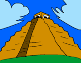 Disegno Chichén Itzá pitturato su piramide 3