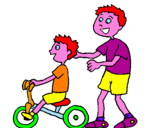 Disegno Triciclo pitturato su Marta