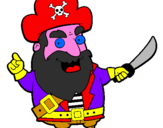 Disegno Pirata pitturato su davide
