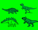 Disegno Dinosauri di terra  pitturato su VINCENZO