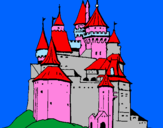 Disegno Castello medievale  pitturato su gfcrctyubg