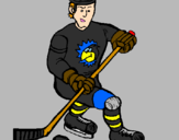 Disegno Giocatore di hockey su ghiaccio pitturato su lorenzo