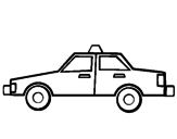 Disegno Taxi pitturato su simone
