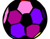 Disegno Pallone da calcio pitturato su francesca