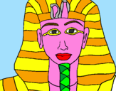 Disegno Tutankamon pitturato su gianvincenzo borzi