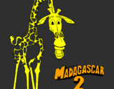 Disegno Madagascar 2 Melman pitturato su odi