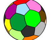 Disegno Pallone da calcio II pitturato su  anto