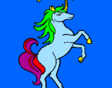 Disegno Unicorno pitturato su bbbbbbbbbbbbbbb