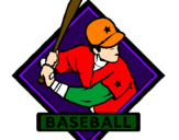 Disegno Logotipo baseball  pitturato su il battitoreedoardo