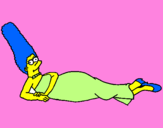 Disegno Marge pitturato su eli the best