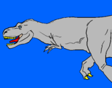 Disegno Tyrannosaurus Rex  pitturato su gabriele